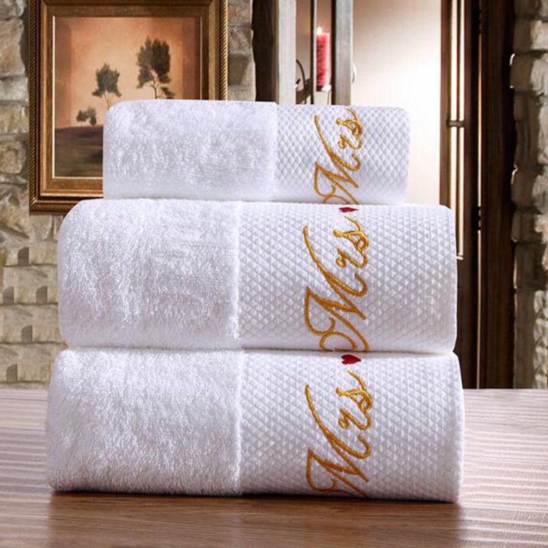 Hotel square scarf & handkerchiefs wholesale custom logo towels luxury cotton bath set for bathroom hotel Homestay