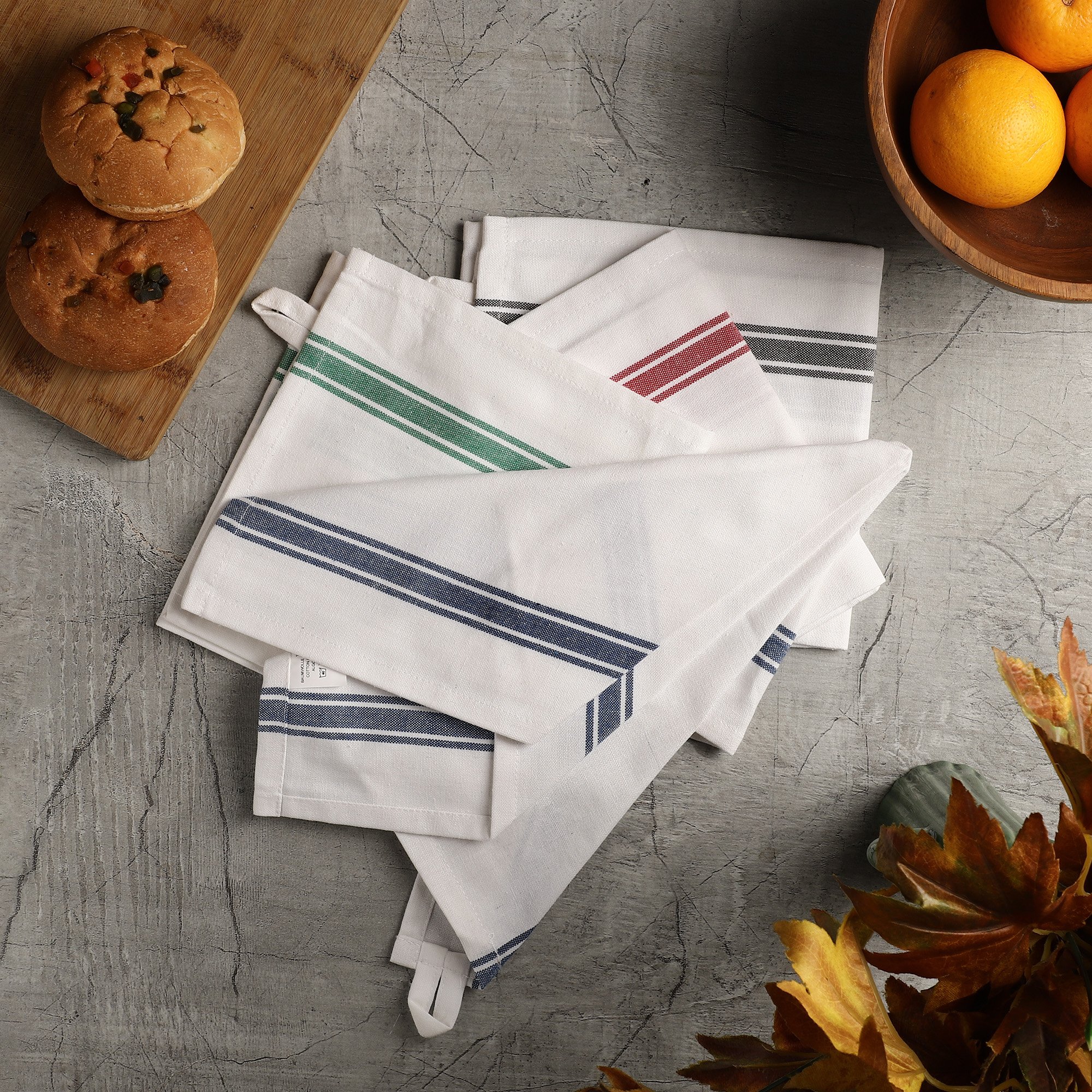 100% Cotton Towel with Vintage Strips Multi-Color Quick-Dry Woven Linen Microfiber Bamboo Home Beach Children Checkered Pattern