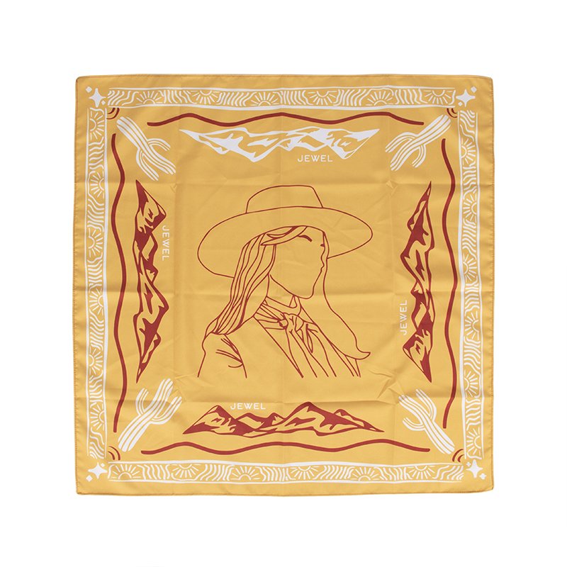 Custom Fashion Square Bandana Polyester Square Scarf handkerchief