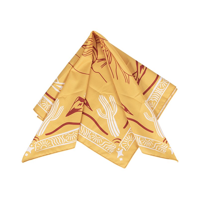 Custom Fashion Square Bandana Polyester Square Scarf handkerchief