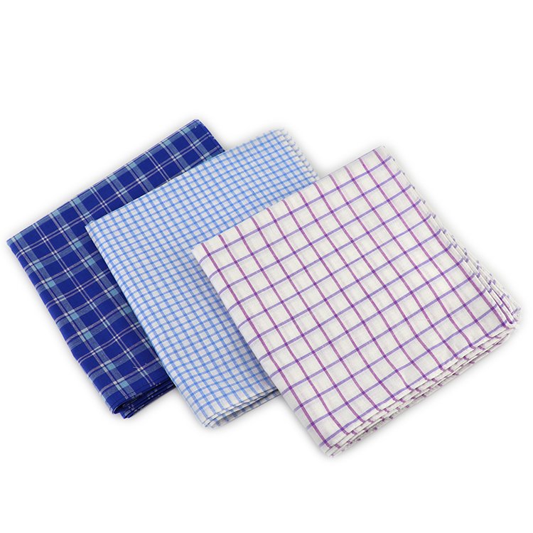 Wholesale Stock High Quality Classical Yarn Dyed Man 100% Cotton giftbox Handkerchiefs