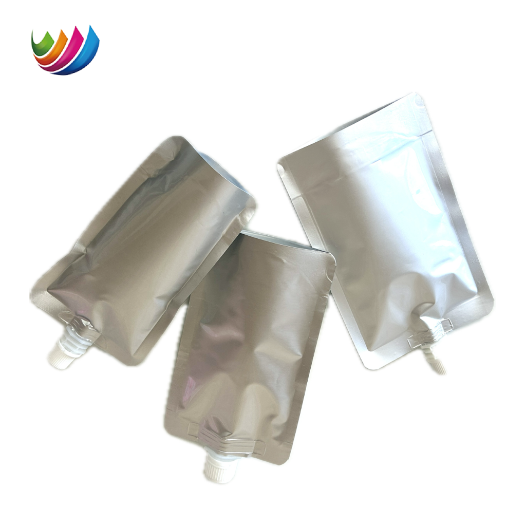 Custom Design plastic pouch 1 liter 1000 ml 500ml 200ml Beverage Stand Up Aluminium Foil Liquid Packaging Spout Pouch Bag