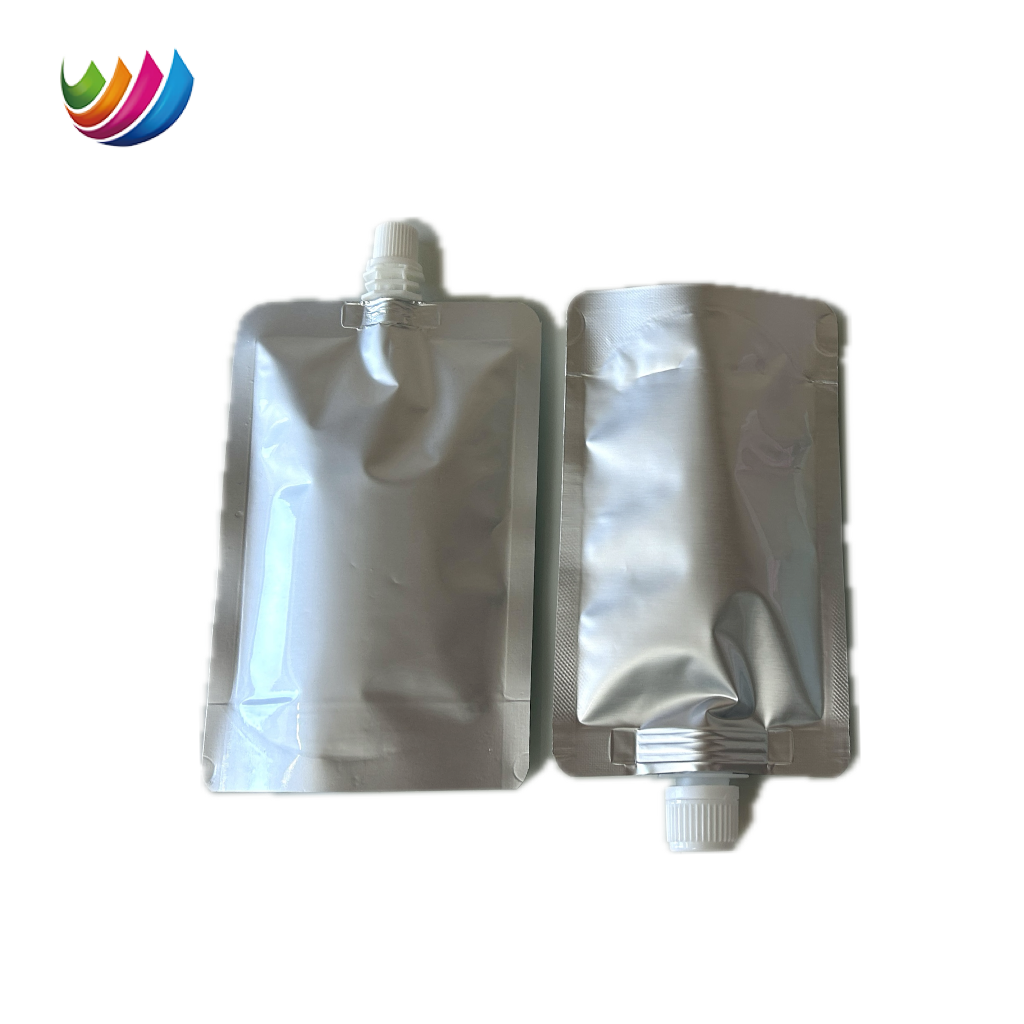 Custom Design plastic pouch 1 liter 1000 ml 500ml 200ml Beverage Stand Up Aluminium Foil Liquid Packaging Spout Pouch Bag