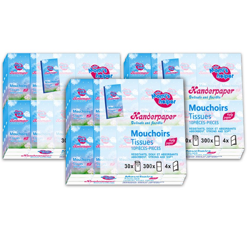 4 layers of facial tissue 10 pieces of portable pocket handkerchief paper factory wholesale pocket paper