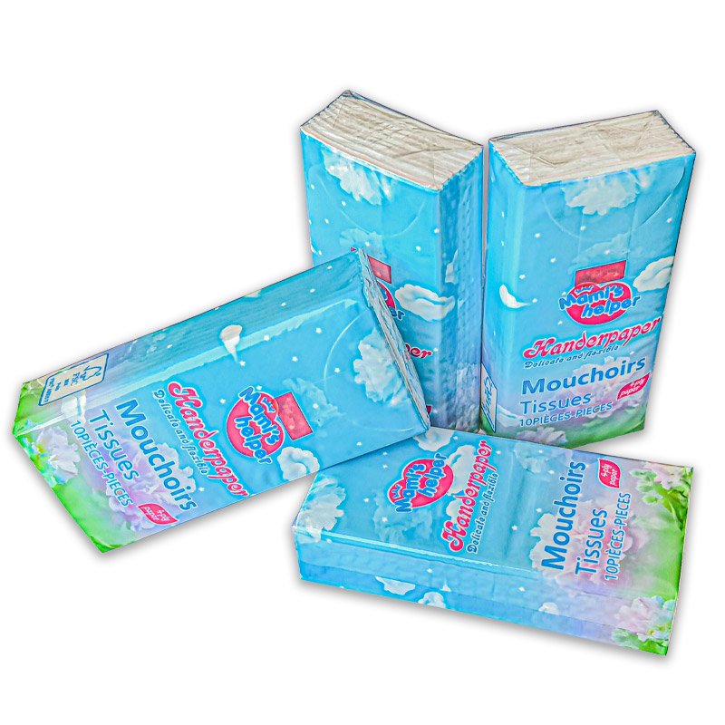 4 layers of facial tissue 10 pieces of portable pocket handkerchief paper factory wholesale pocket paper