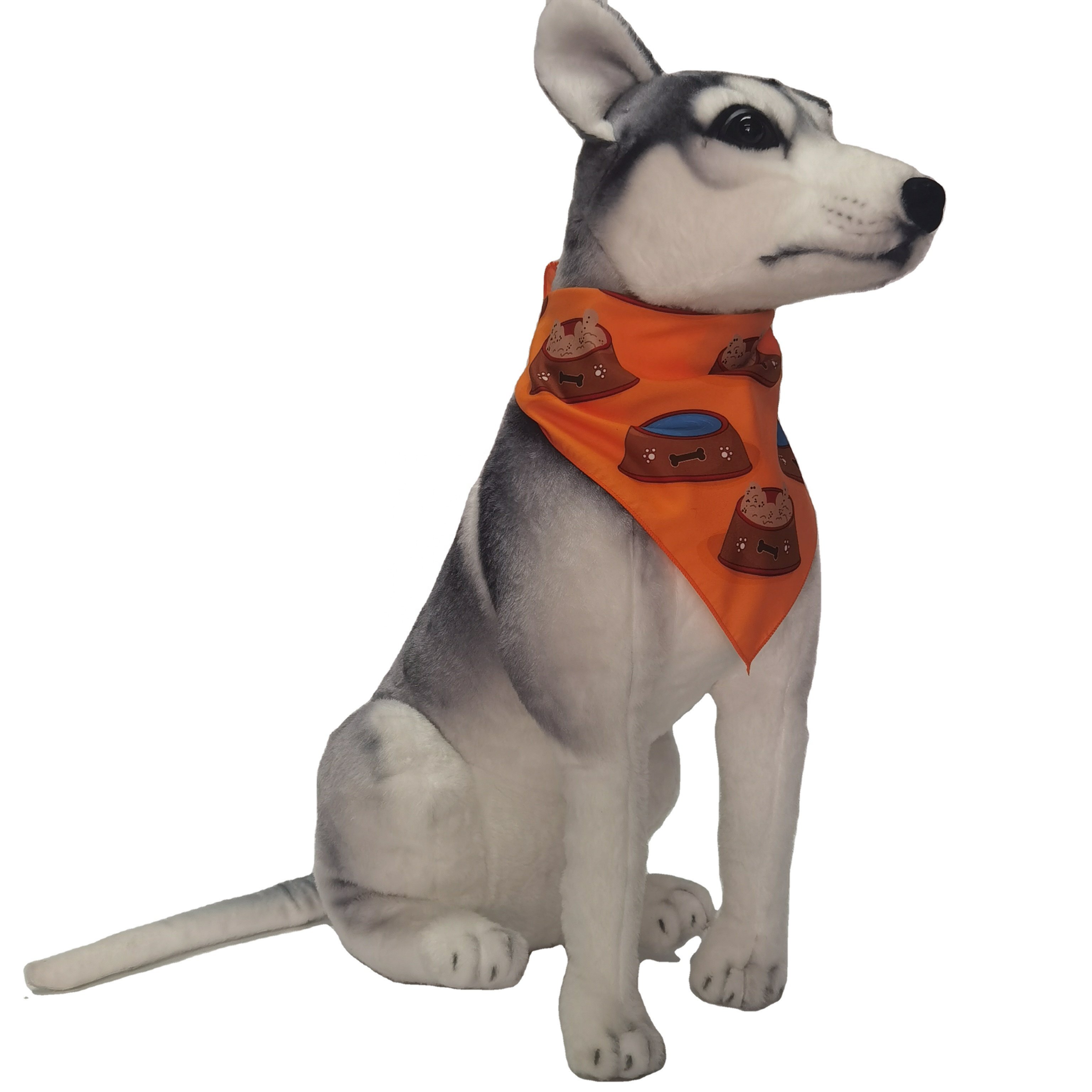 4PCS Fall Dog Bandanas Birthday Cute Soft Cotton Puppy Cat Scarf Washable Daily Handkerchief