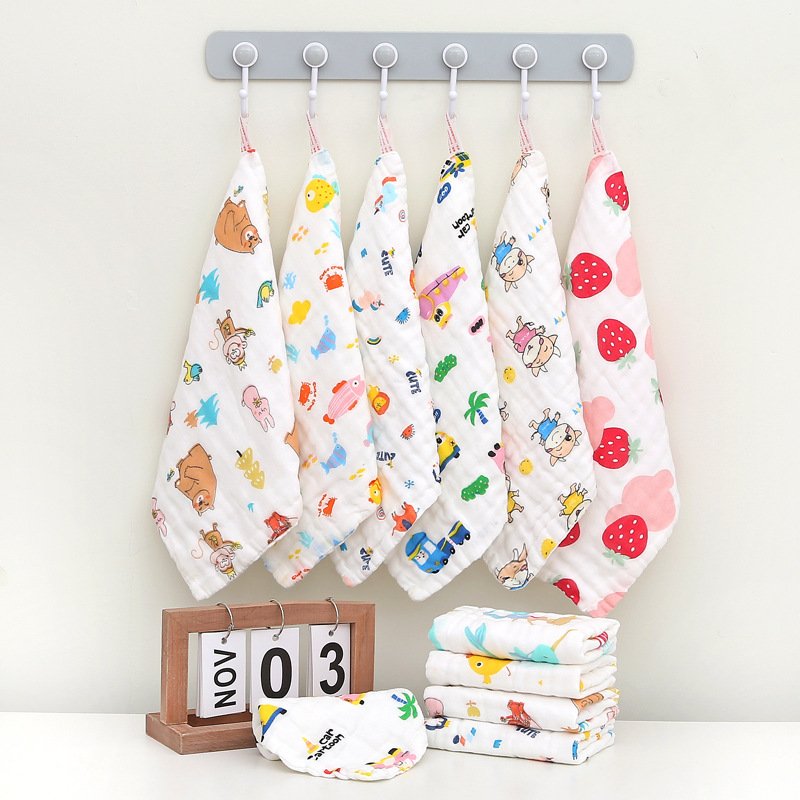 baby muslin wash cloth super soft 100% cotton muslin baby squares 6 layers muslin handkerchief