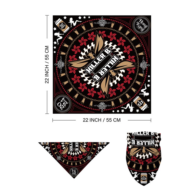 multifunctional bandana colourful custom square silk bandanna printed classic custom bandana logo cotton bandana custom design