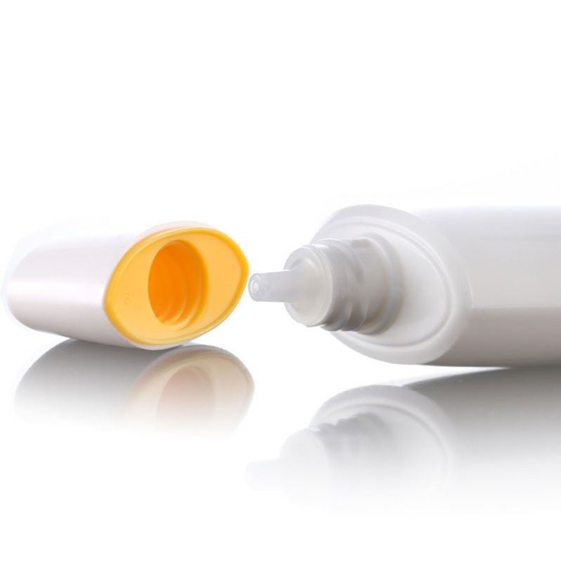 Cosmetic Packing White Soft Tube 50ml Plastic Squeeze Sunscreen Cream Soft Tube