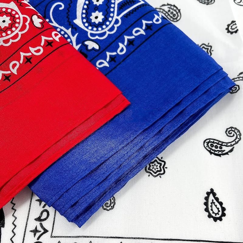 High Quality OEM Reusable Blank Sublimation Men Women Cowboy Bandana Handkerchiefs Hair paisley Cotton Bandanas