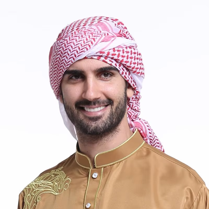 Mens Muslim Islamic Hijab Cap Turban Hats Arab handkerchief kerchief Agal Scarf Yashmagh