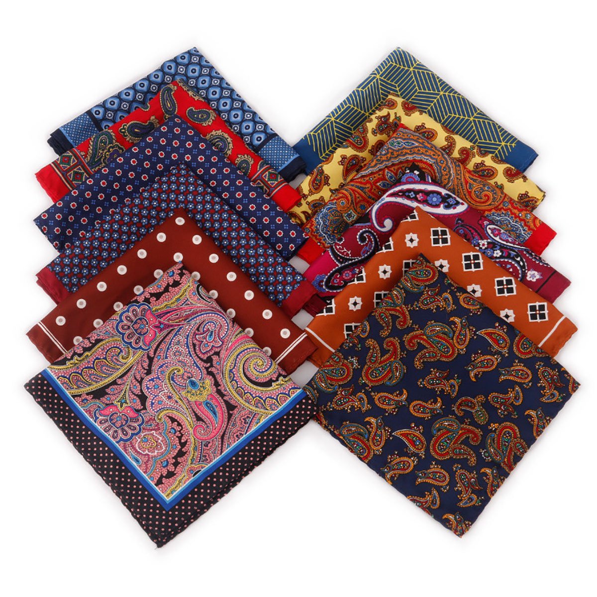 Linbaiway Women's Handkerchief for Mens Big Silk Scarf Men's Pocket Towel Square Scarf Chest Towel for Wedding Custom Logo