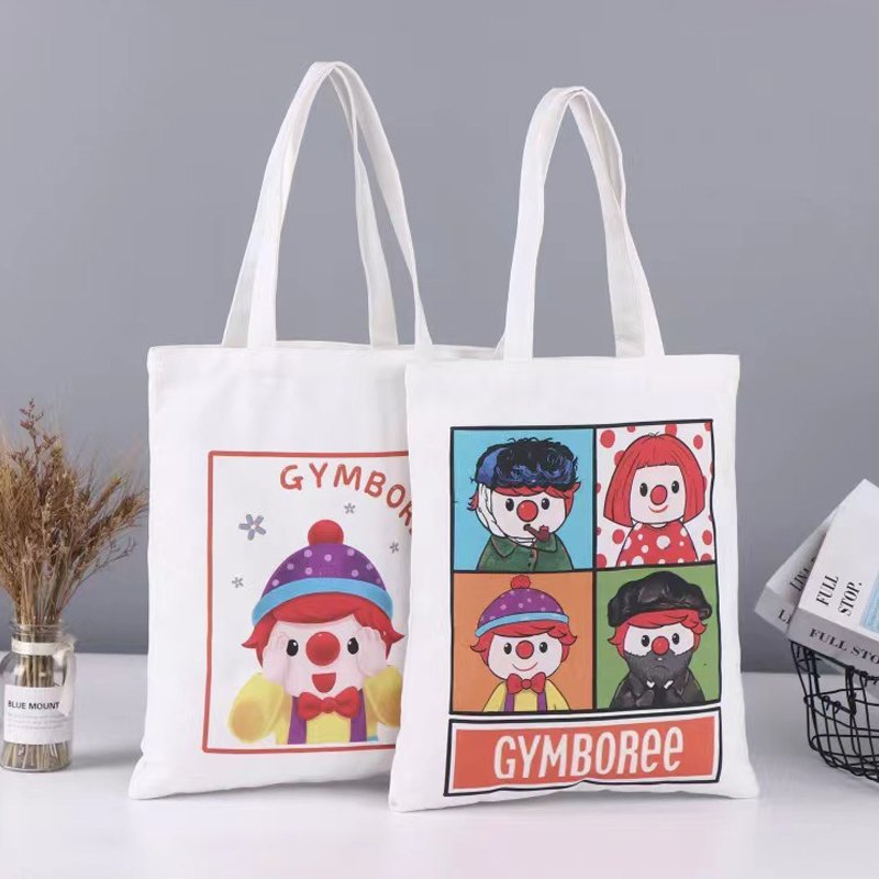 Wholesale natural blank custom logo printed reusable cotton canvas tote bag shopping bag