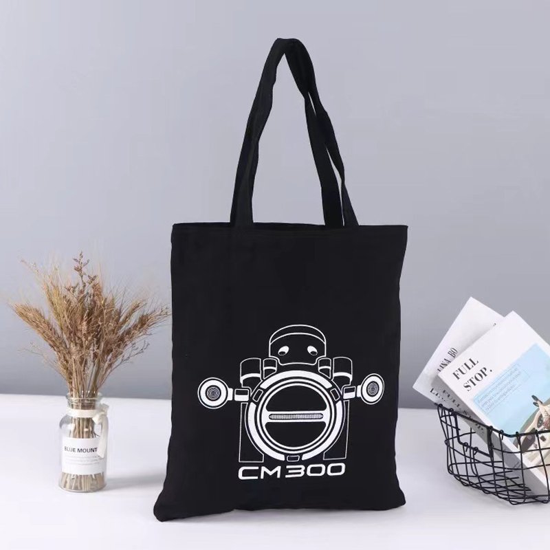 Wholesale natural blank custom logo printed reusable cotton canvas tote bag shopping bag