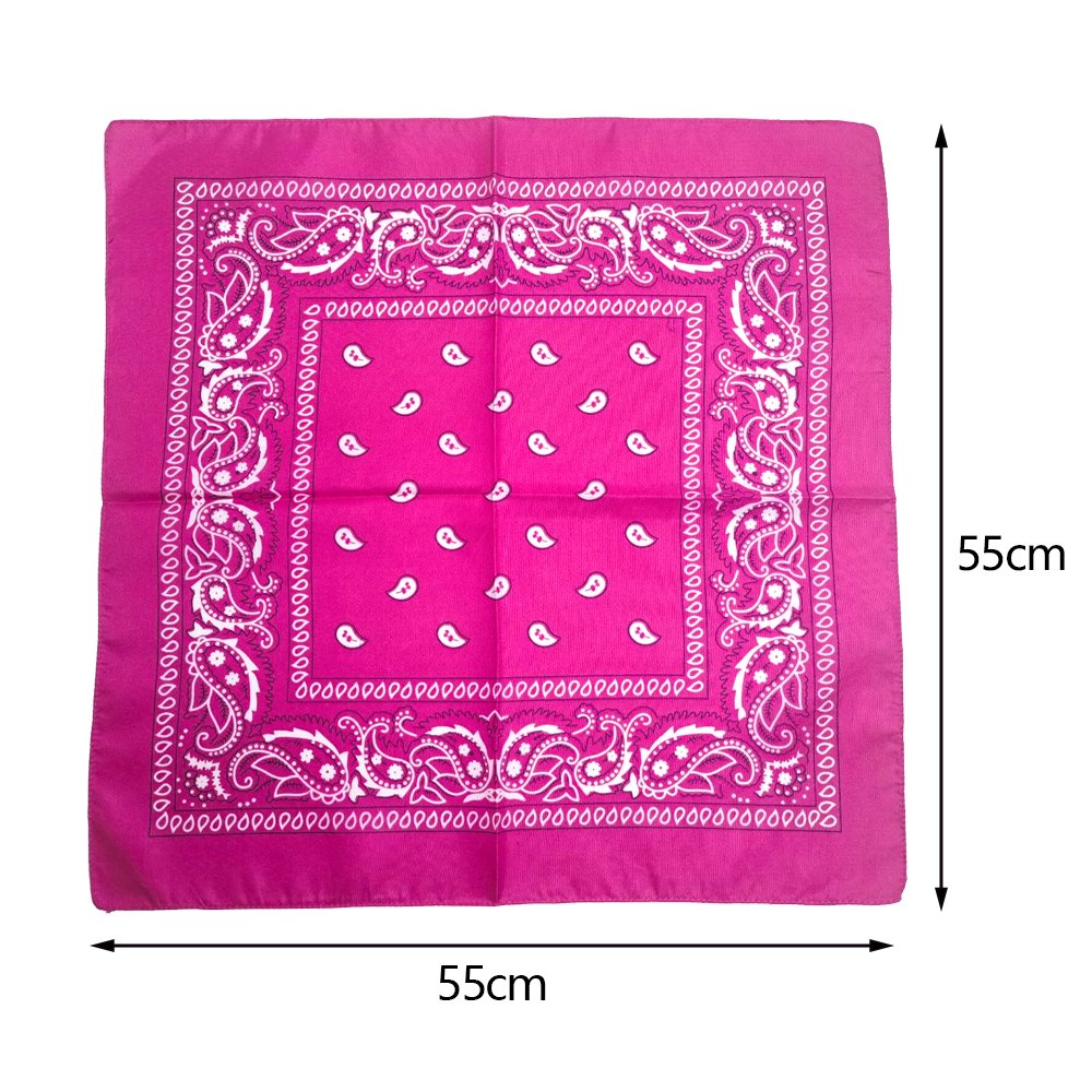 Classic Paisley Bandana Double Side Print Cotton Fabric Custom Bandana Fashionable Style for Outdoor Adult Use