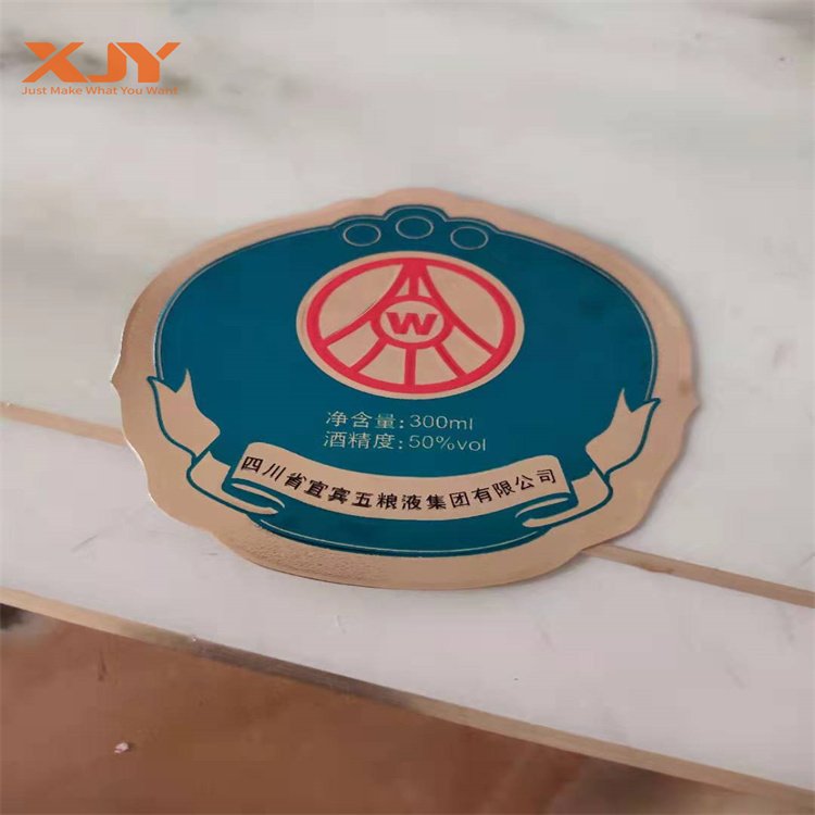 XJY luxury premium quality custom waterproof beer can label large roll beer sticker printing