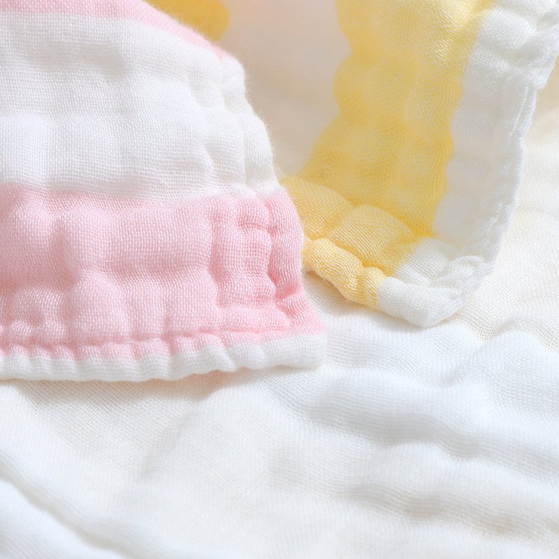 Cheap Soft 6 Layers Cotton Face Towel Wholesale Natural Organic Muslin Handkerchief Baby Wash Cloth set