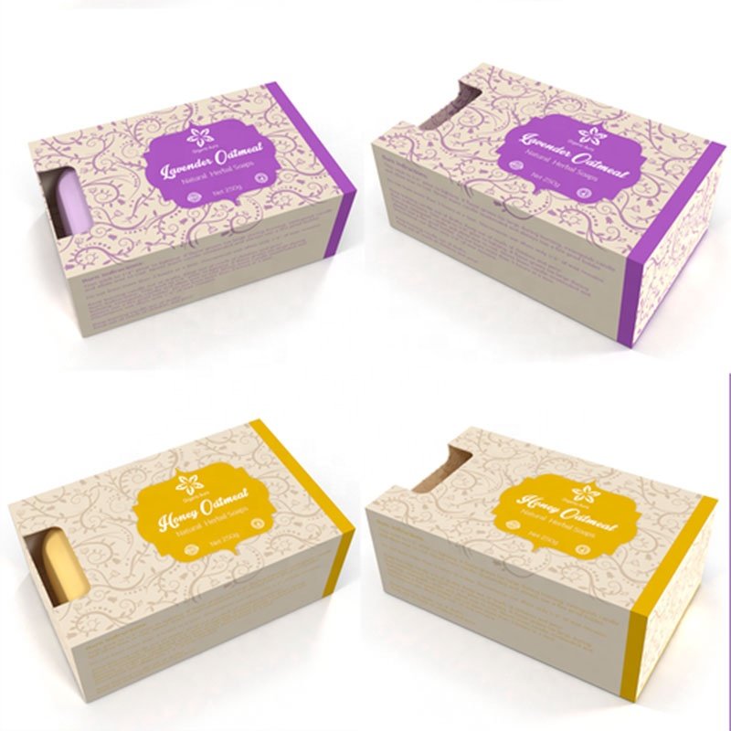 High Quality Luxury Custom Small Printed Packaging Recycled Homemade Orange Soap Kraft Paper Pacgkage Box