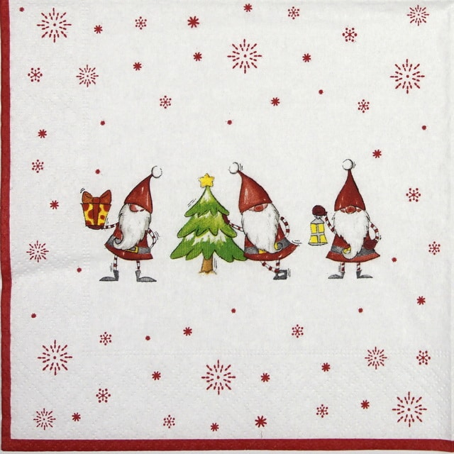Hot sale Party wedding birthday Christmas exclusive style custom 1/4 Dinner Napkins Paper Napkin Christmas Paper Color
