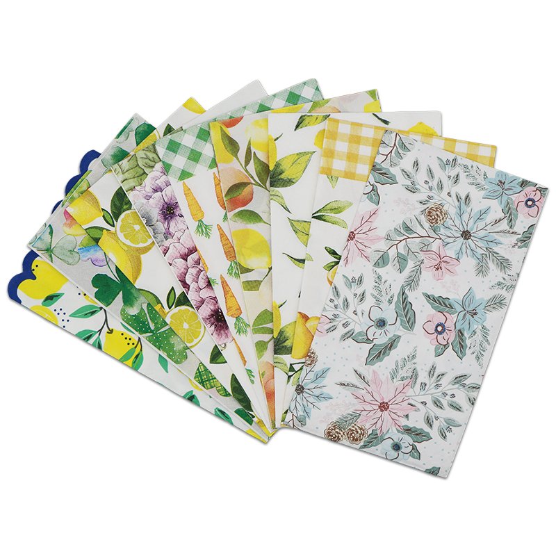 Hot sale Party wedding birthday Christmas exclusive style custom 1/4 Dinner Napkins Paper Napkin Christmas Paper Color