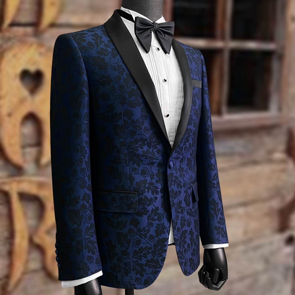 Dashing Men's Single-Breasted One-Button Tuxedo with Shawl Collar and Round Tail