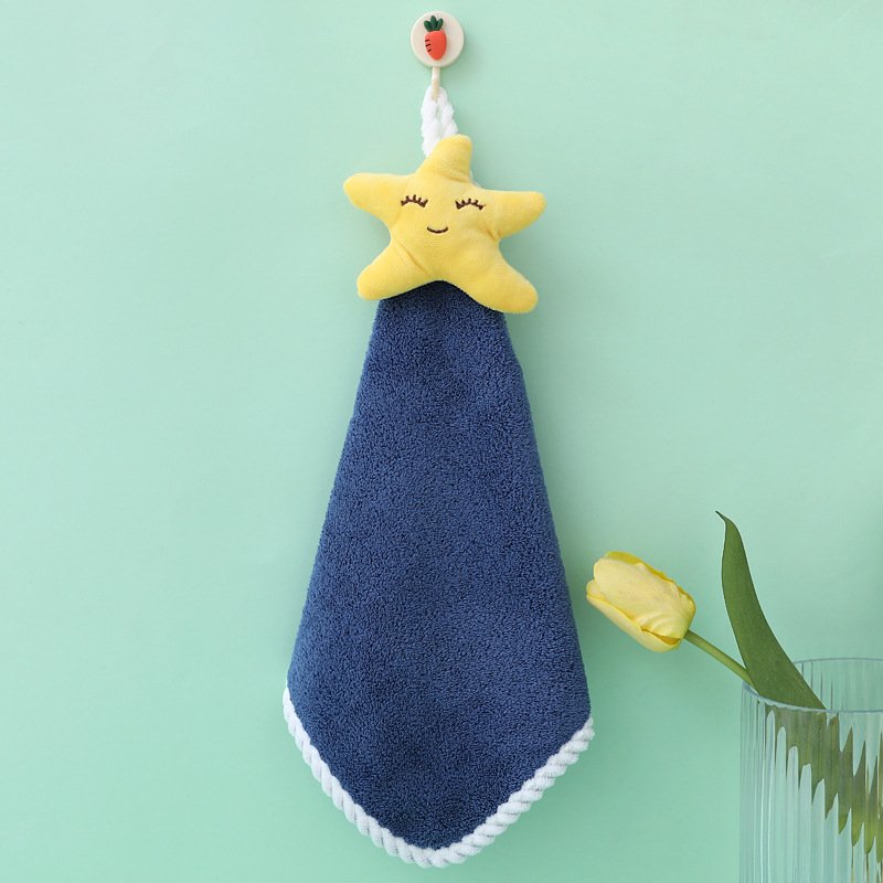 Wiping handkerchiefs square towels hanging towels cute children's household absorbent bathroom handkerchiefs
