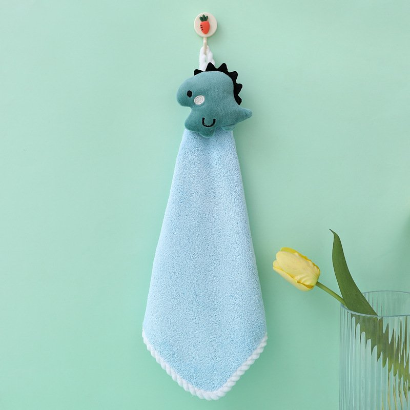 Wiping handkerchiefs square towels hanging towels cute children's household absorbent bathroom handkerchiefs