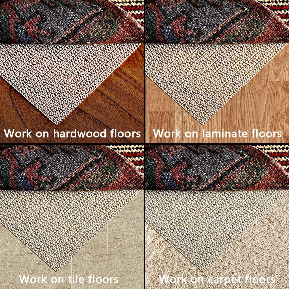 120 x 180cm Anti-Slip Rug Underlay Multi-Purpose Non-Slip Gripper Rug Pad Mat Foam Material for Door Space Keeps Rugs Safe Place