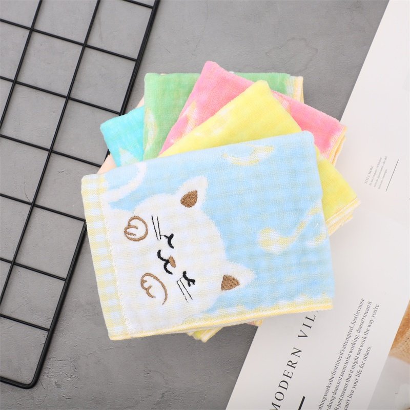 China Supplier Skin-friendly Breathable Woven Cotton Kids Handkerchief