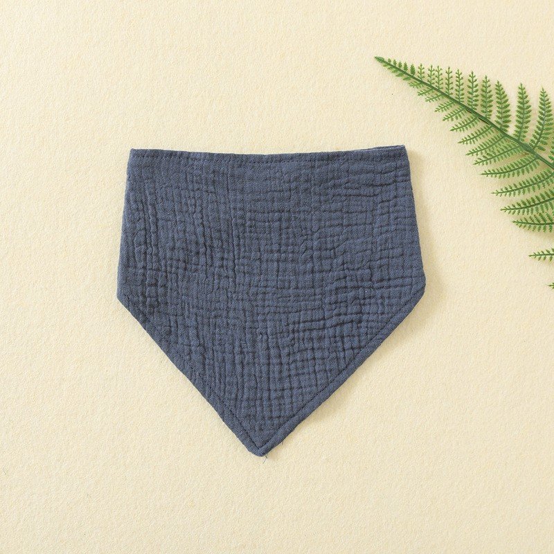 kids apron handkerchief blue bib newborn triangle towel crepe cloth meal towel bib apron for baby bibs