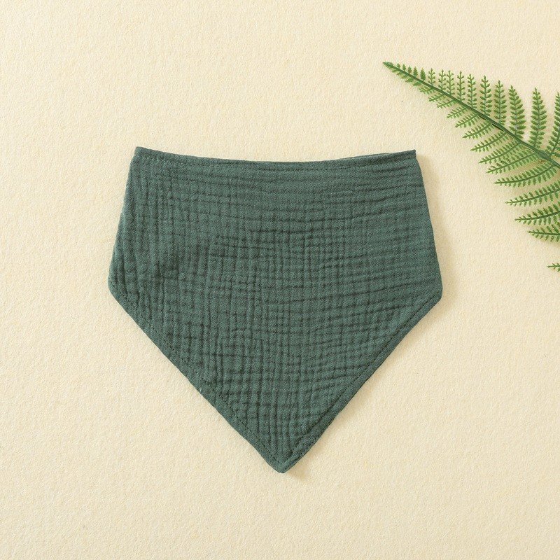 kids apron handkerchief blue bib newborn triangle towel crepe cloth meal towel bib apron for baby bibs
