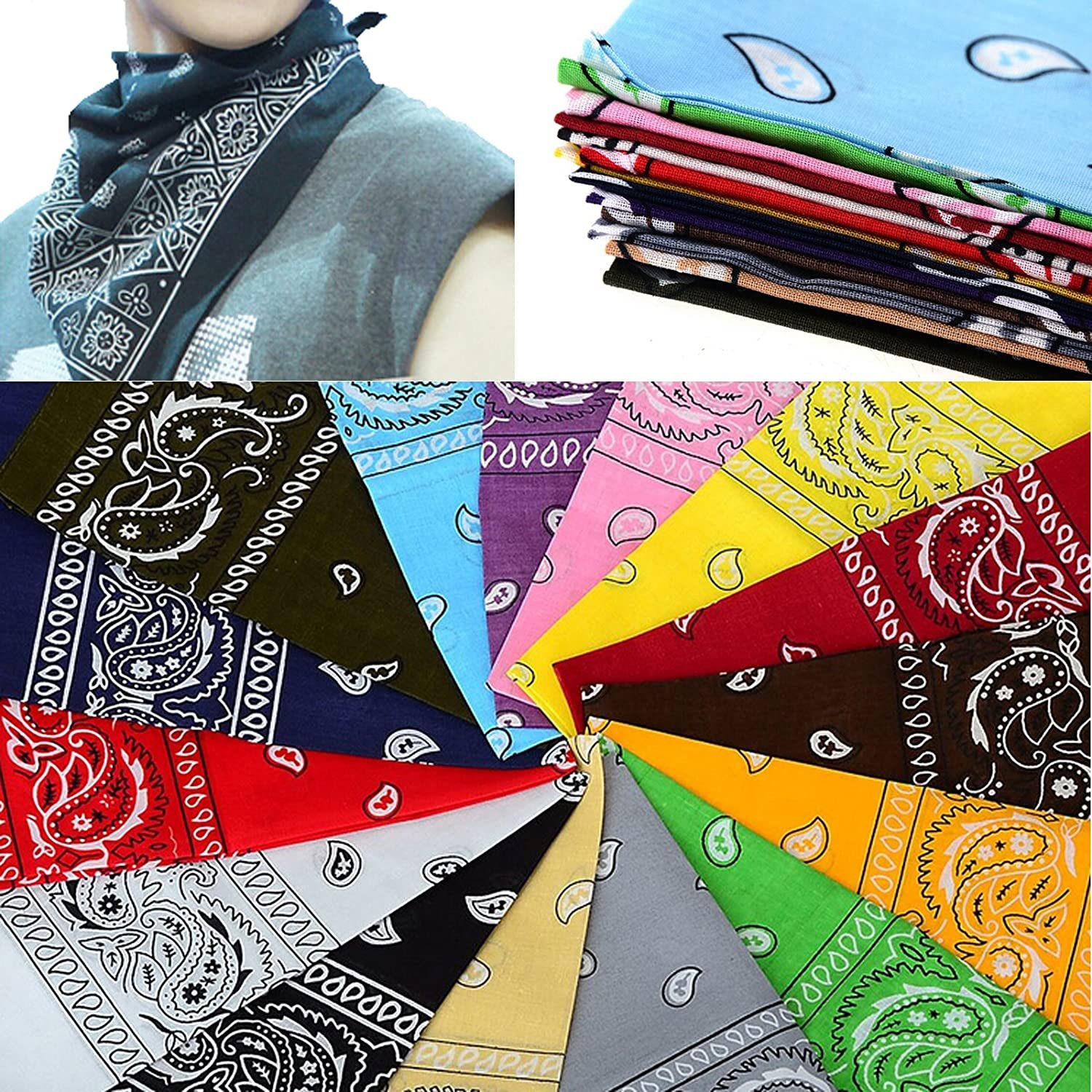 New double print Paisley cowboy headscarf party love scarf handkerchief