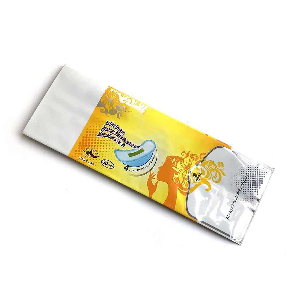 Wholesales manufacture high barrier plastic pad packaging bags sanitary napkin packing gusseted bag