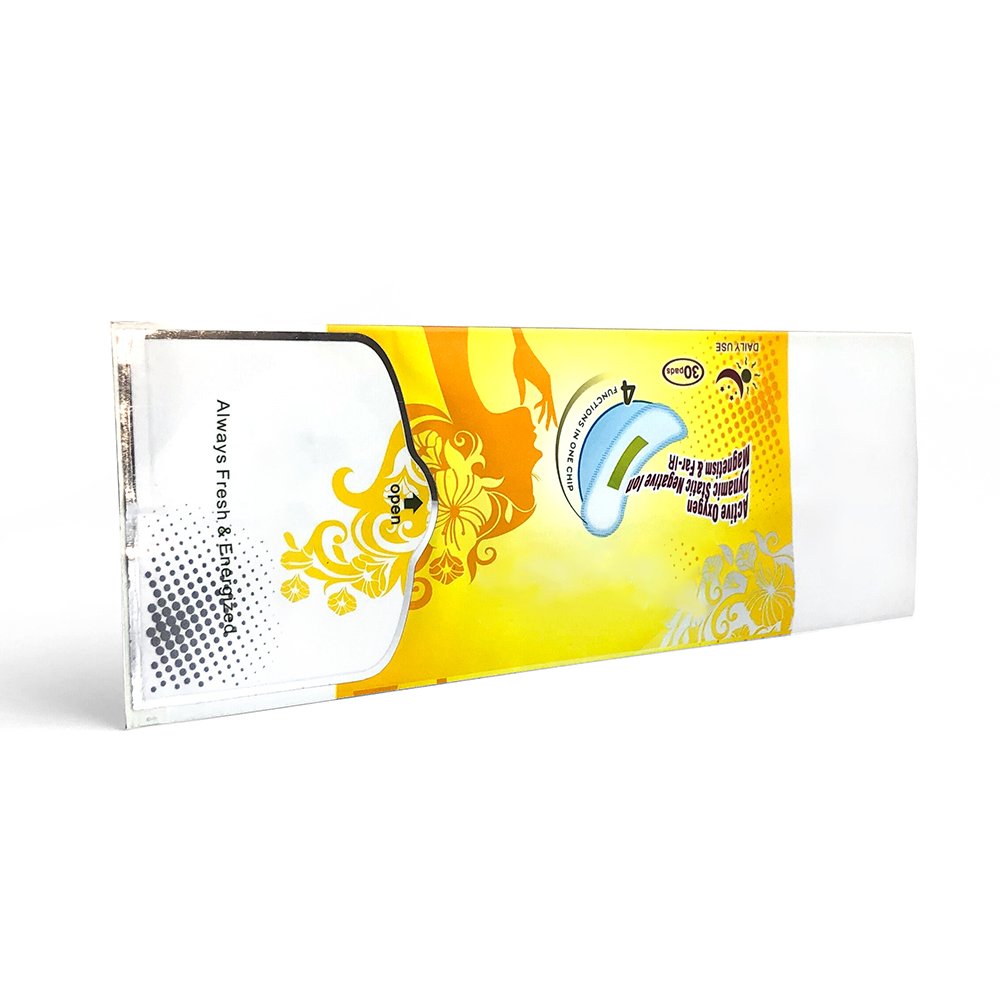 Wholesales manufacture high barrier plastic pad packaging bags sanitary napkin packing gusseted bag