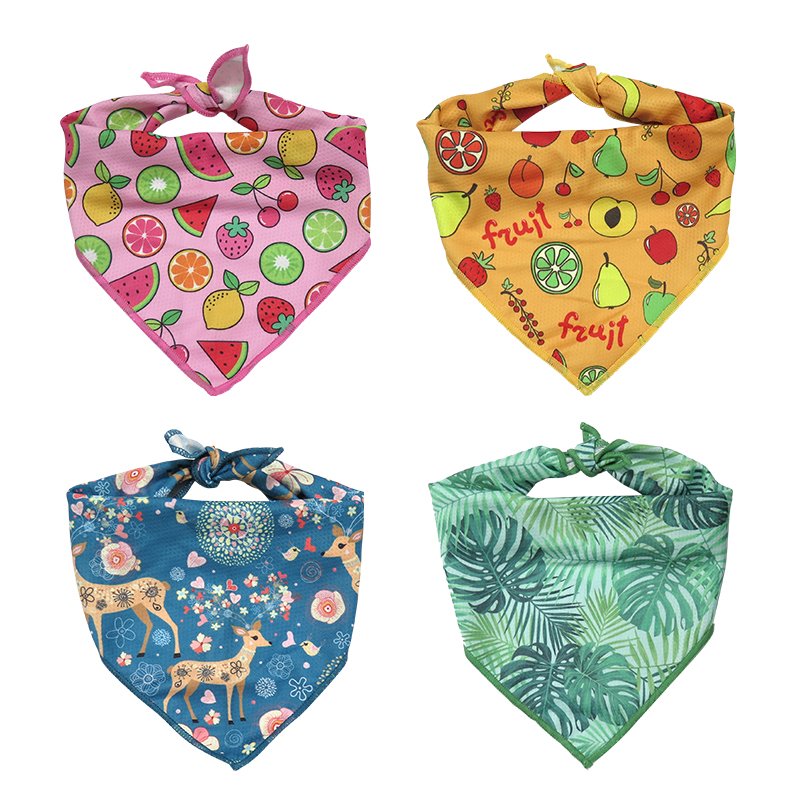 Factory Adjustable Triangle Dog Handkerchief Custom Pattern Colorful Personalized Dog Bandana Collar