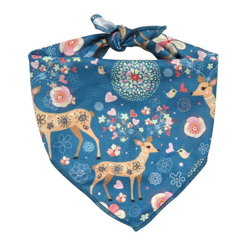 Factory Adjustable Triangle Dog Handkerchief Custom Pattern Colorful Personalized Dog Bandana Collar