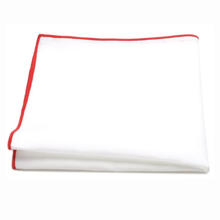 Wholesale Pocket Square Handkerchief for Men Plain White Matt or Glossy Polyester Stylish Accessory