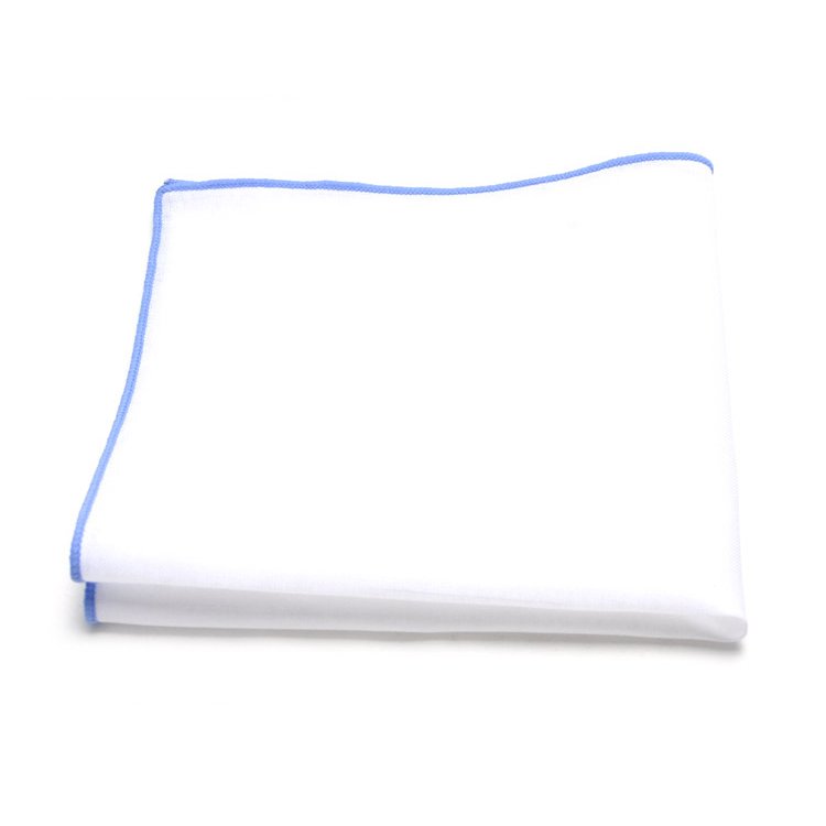 Wholesale Pocket Square Handkerchief for Men Plain White Matt or Glossy Polyester Stylish Accessory