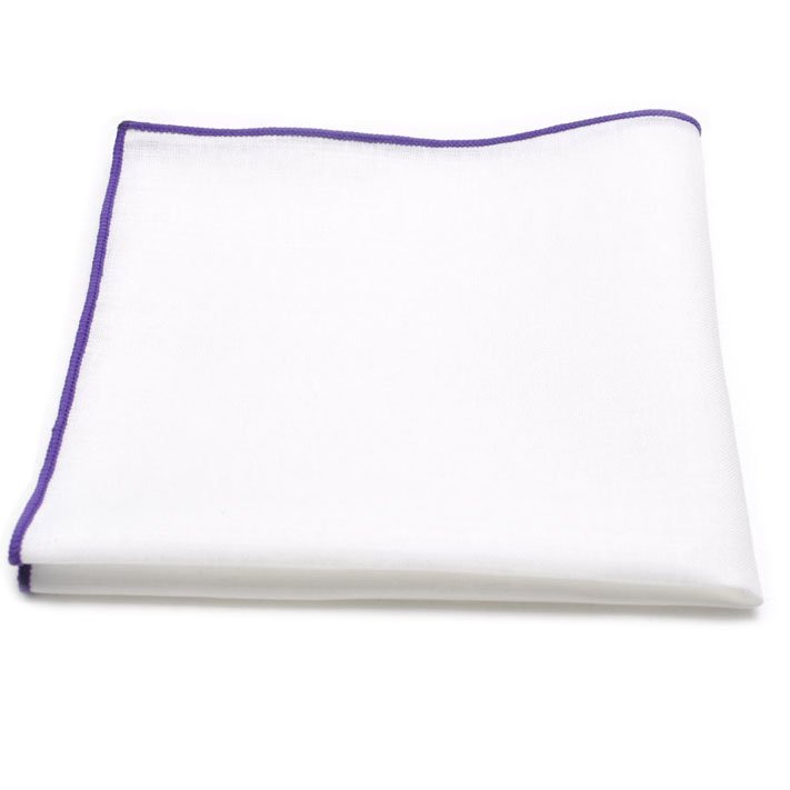 Wholesale Pocket Square Handkerchief for Men Plain White Matt or Glossy Polyester Stylish Accessory