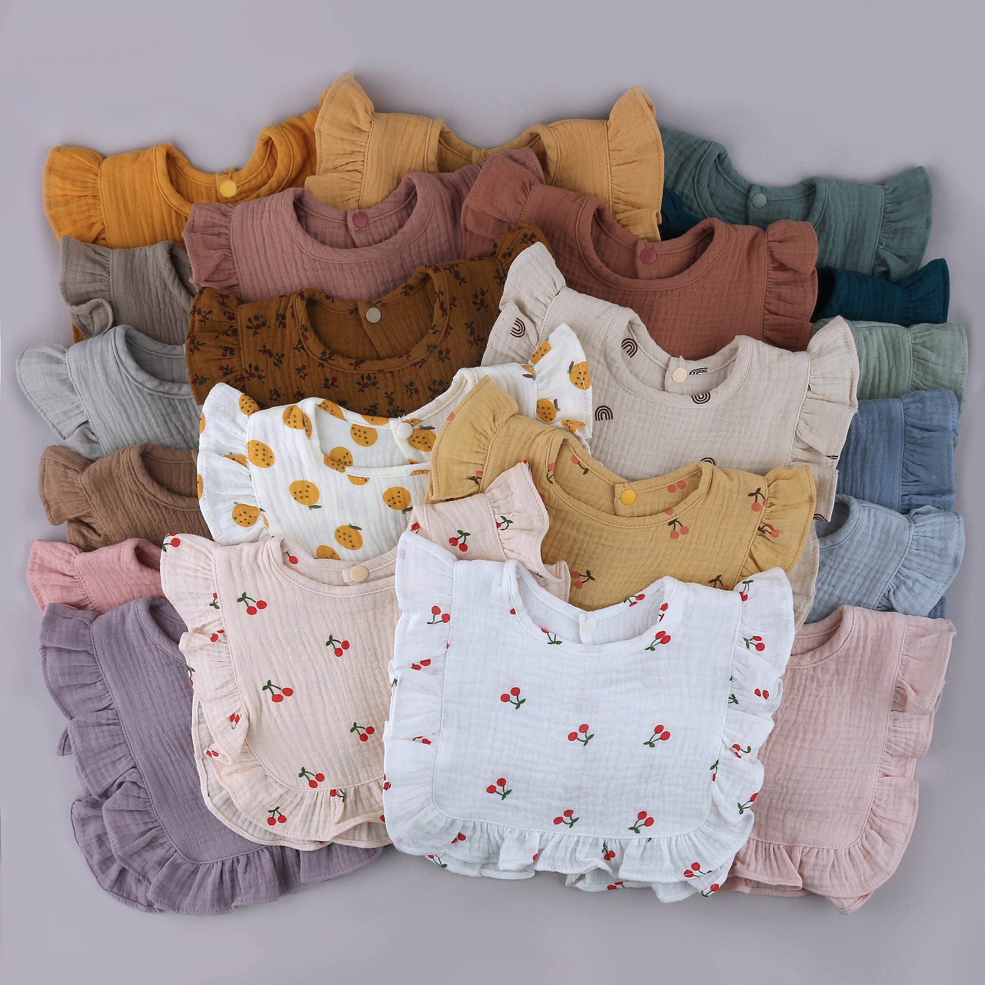 Certified qualityMulti-color optionsBaby cotton linen fabric drooling towel bibs