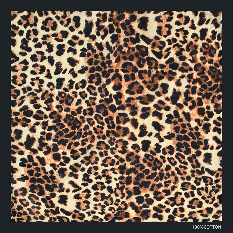 Women Square Scarf 54*54cm bandana Leopard Print Head Scarves Bandana Foulard Femme Headwrap Scarf