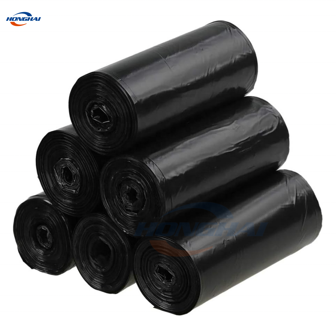 Custom Heavy Duty Dustbin Bags,Black Outdoor Bin Liners, 55-60 Gallons Rubbish Sacks 40 x 50 Inches