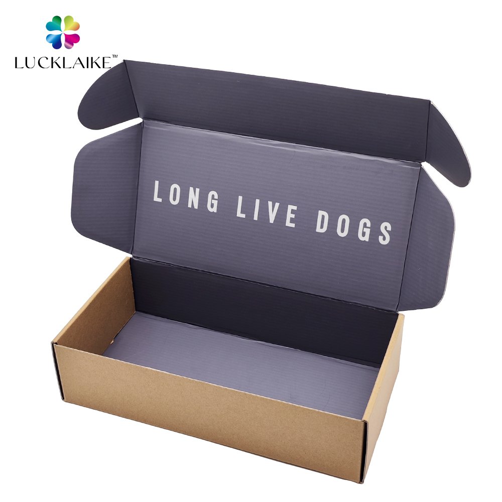Hot Sale Corrugated Mailing Black UV Glossy Custom Logo Black Carton Eyelash Subscription Packaging Shipping Mailer Boxes