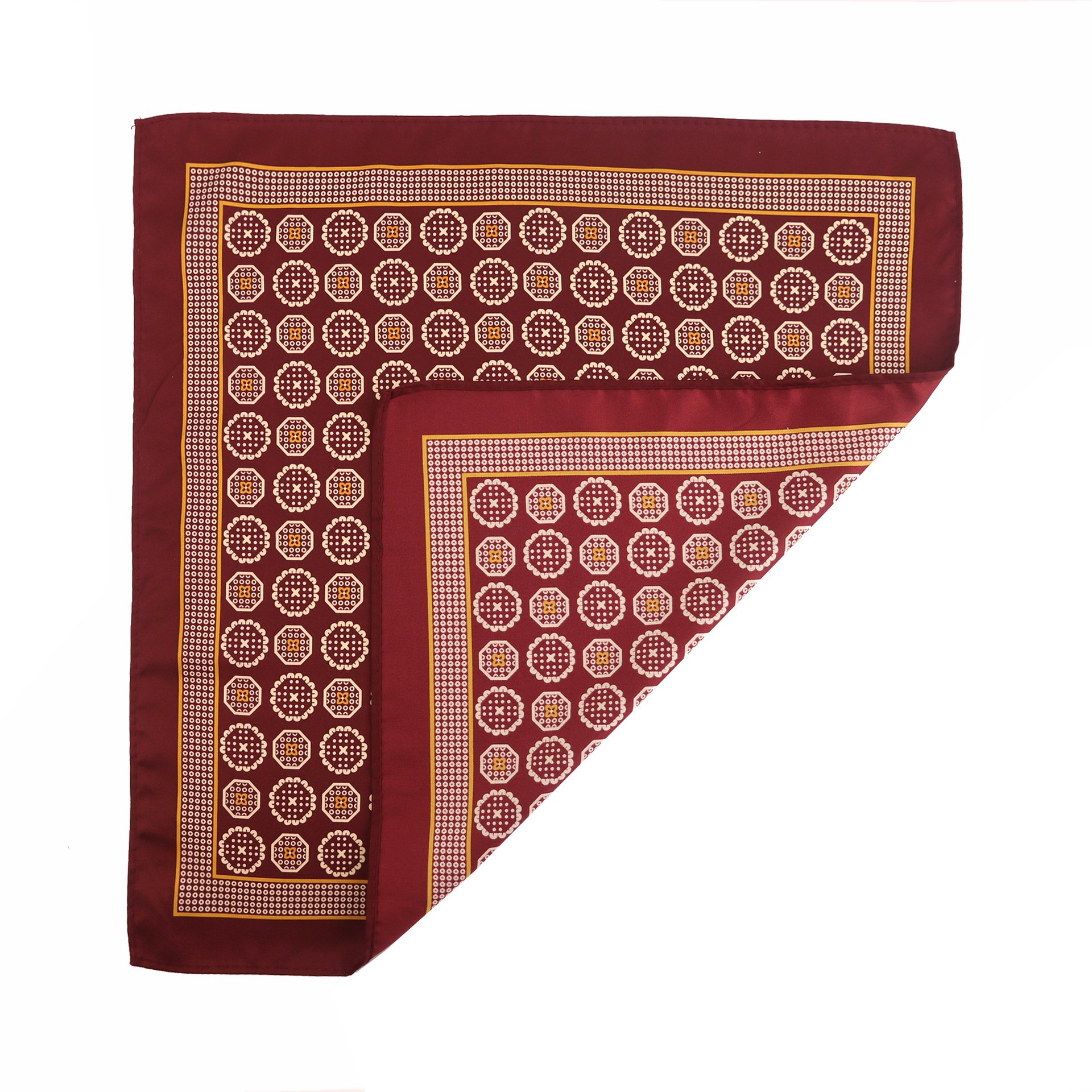 High Quality Luxury British Vintage Floral Pocket Square for Men Polyester Printed Handkerchief for Suit Pocket