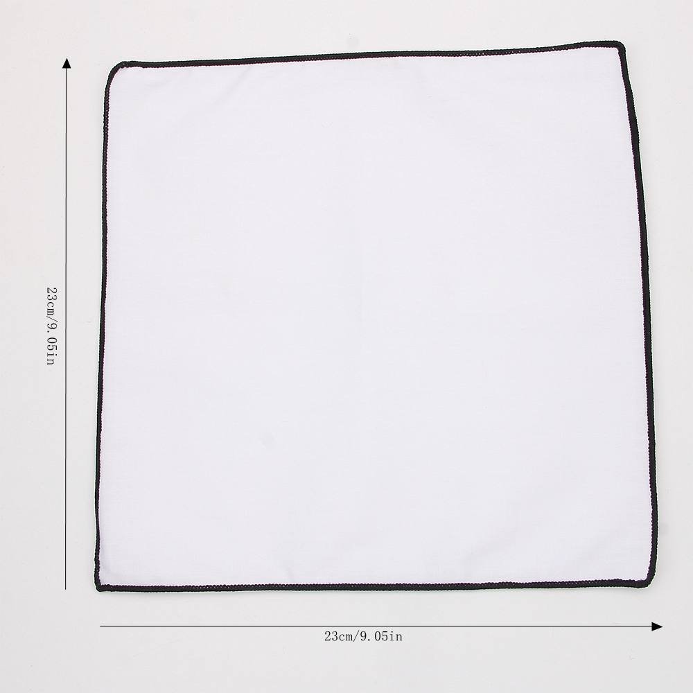 Male Wedding Party Suits Accessory Fashion Handkerchief Colorful Edge Men Hanky Cotton White Pocket Square
