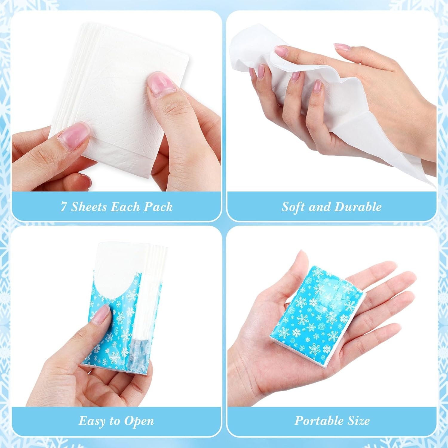 Small Pocket Tissue Traveling Pack Sustanible Disposable Custom Handkerchief Pocket Tissue Paper