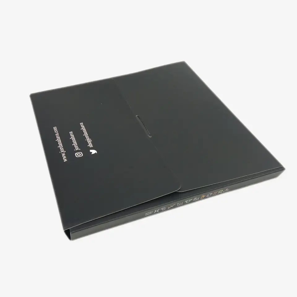 Envelope Box Black UV Process Paper Box Silk Scarf Handkerchief Towel Glasses Cloth Scarf Packing Carton
