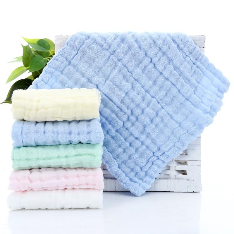 Muslin Tree 25*25cm Cute Soft Custom 100 Cotton White Handkerchief For Children