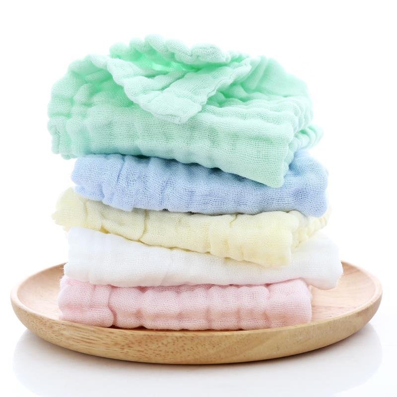 Muslin Tree 25*25cm Cute Soft Custom 100 Cotton White Handkerchief For Children
