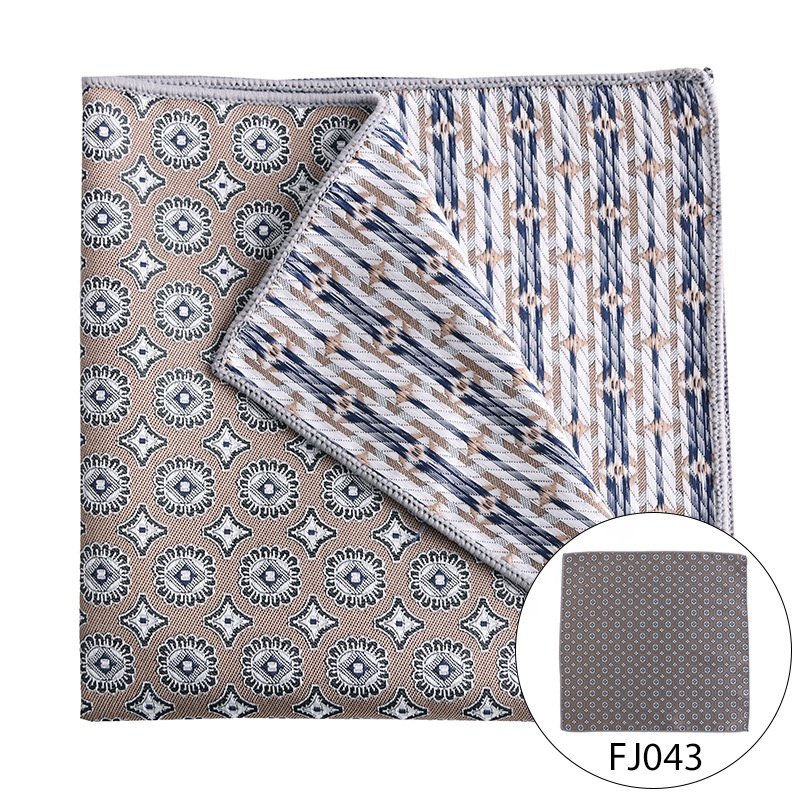 Classic design hand made luxury pocket square 100 polyester handkerchief fashion square scarf & handkerchiefs